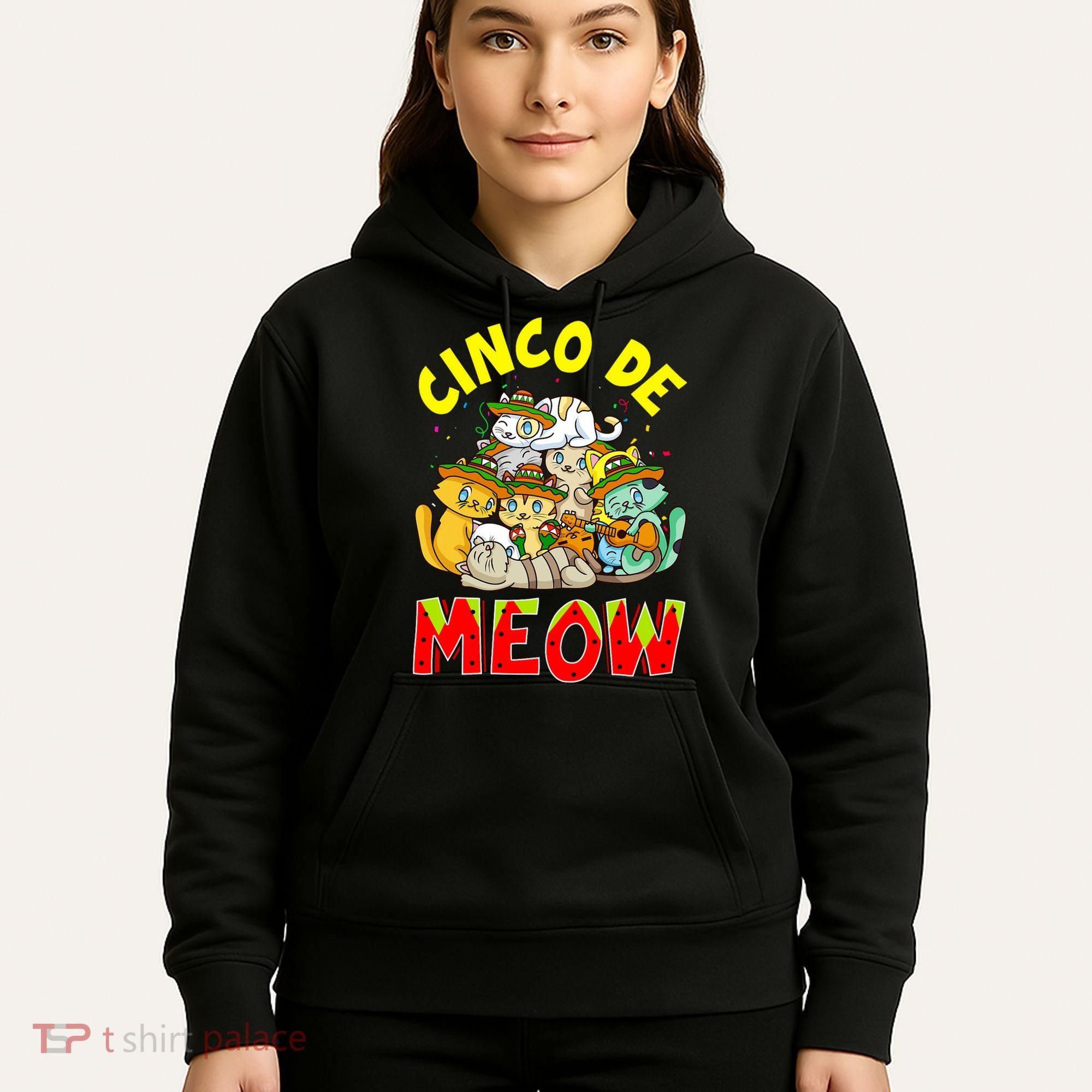 Cat Cinco De Meow Mayo Mexican Fiesta Hoodie