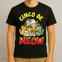 Cat Cinco De Meow Mayo Mexican Fiesta T-Shirt thumb 3
