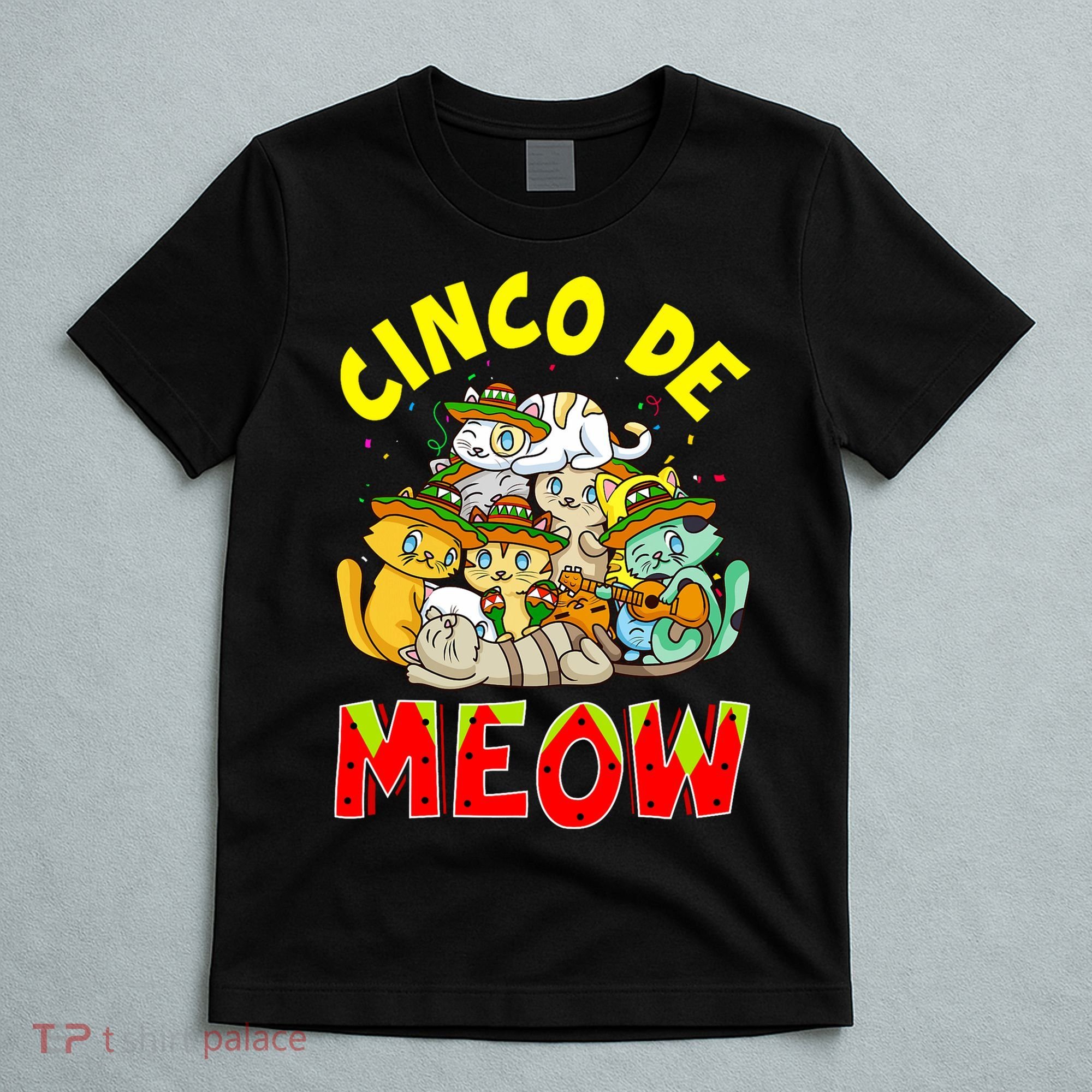 Cat Cinco De Meow Mayo Mexican Fiesta T-Shirt