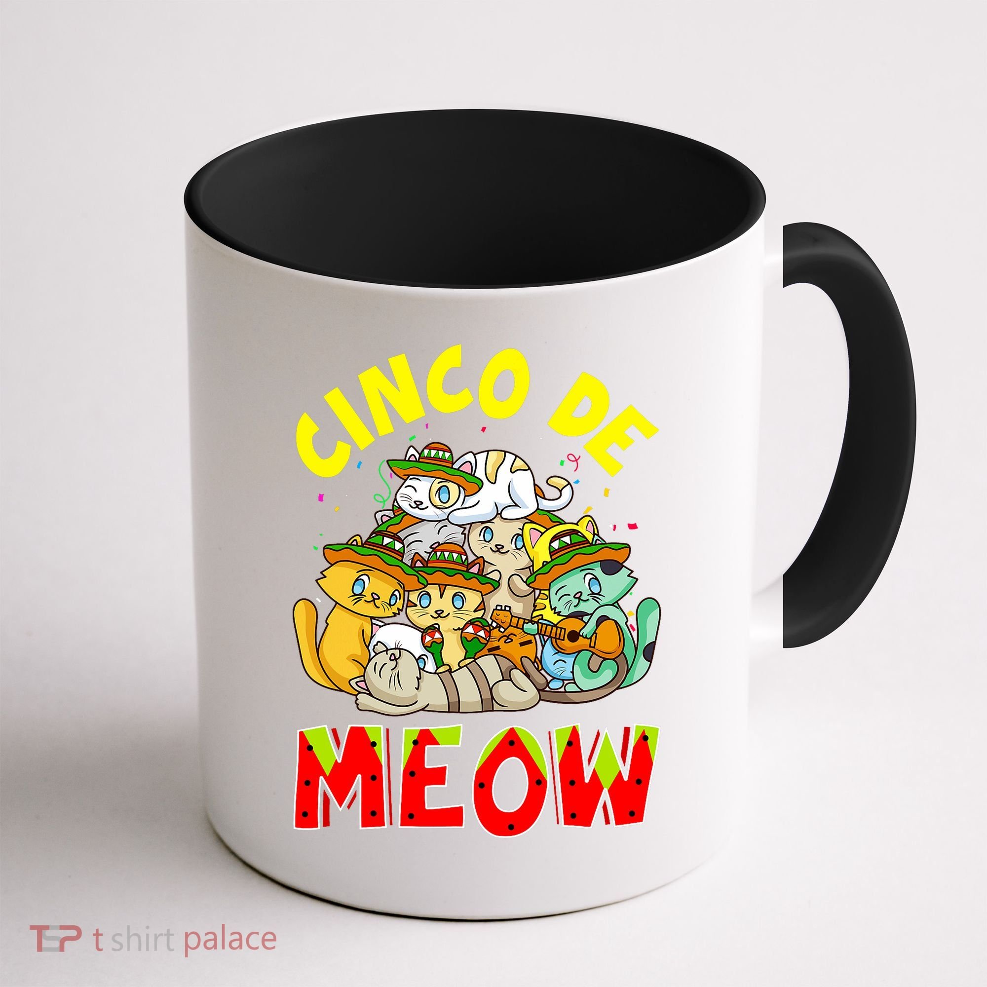 Cat Cinco De Meow Mayo Mexican Fiesta Coffee Mug