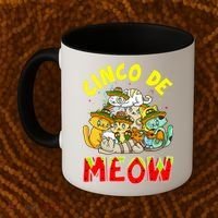 Cat Cinco De Meow Mayo Mexican Fiesta Coffee Mug thumb 2