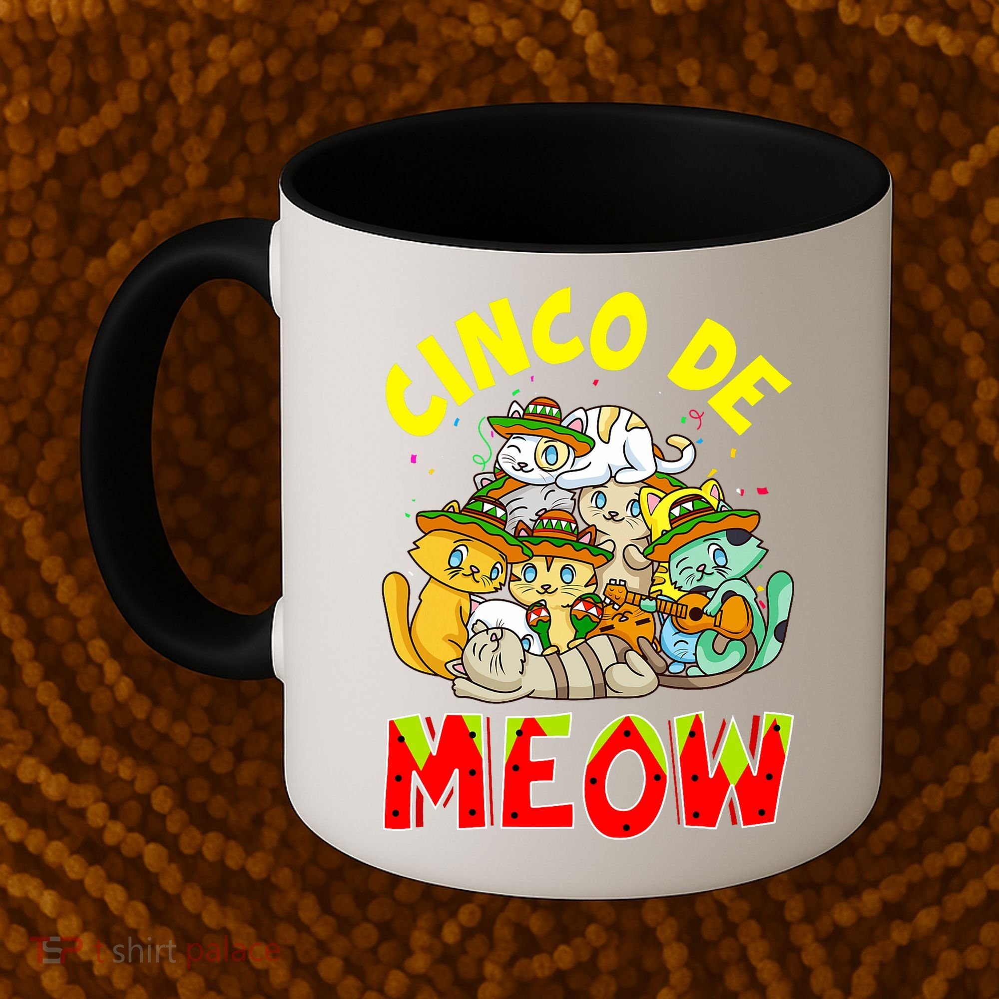 Cat Cinco De Meow Mayo Mexican Fiesta Coffee Mug