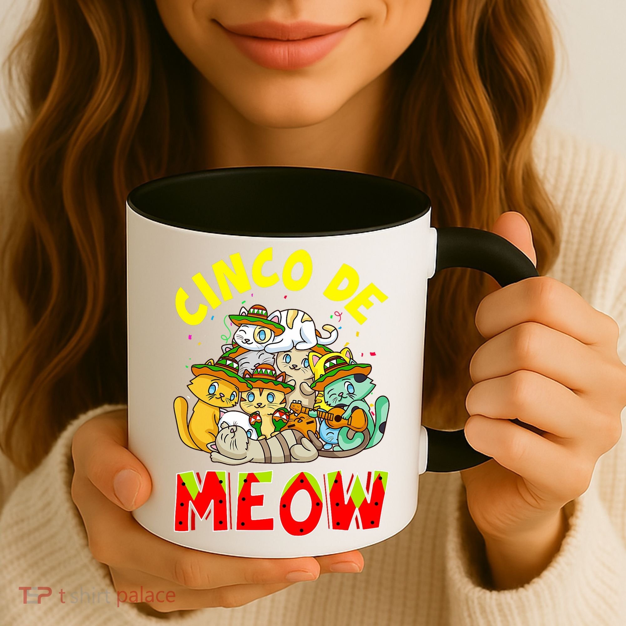 Cat Cinco De Meow Mayo Mexican Fiesta Coffee Mug