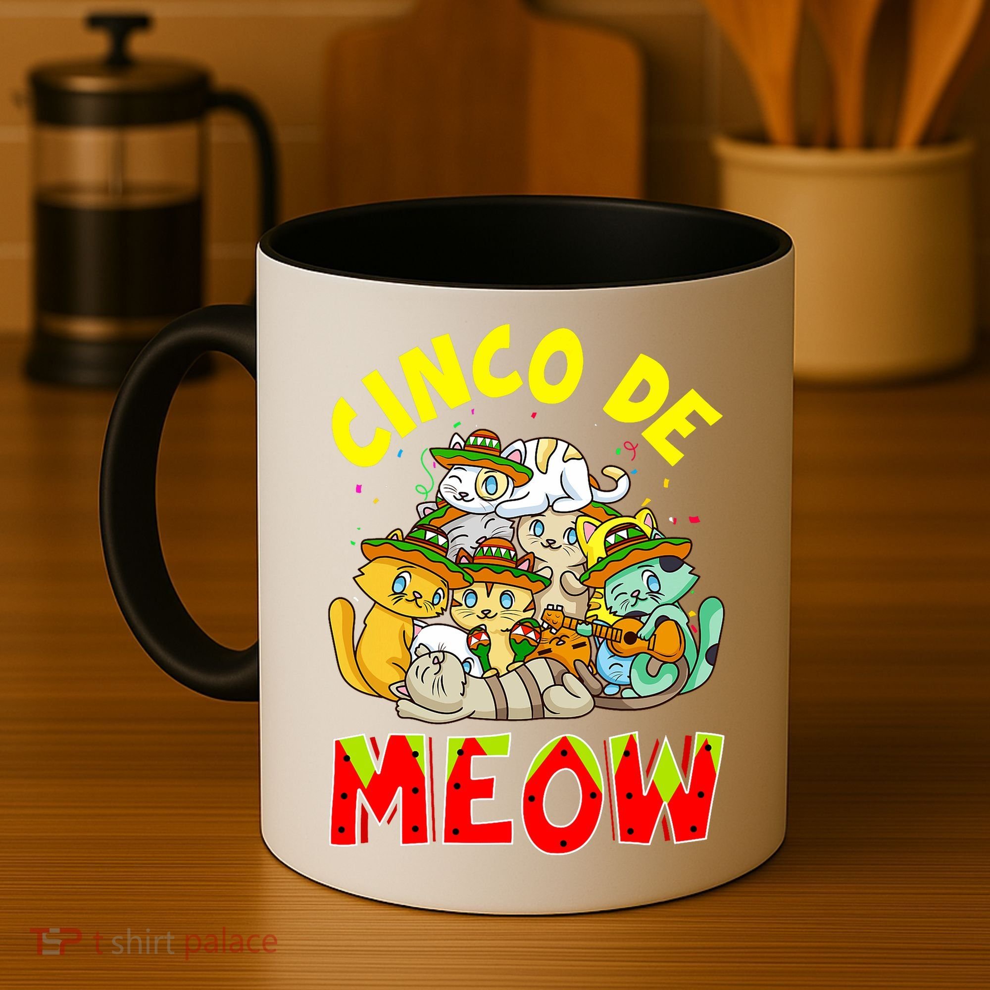 Cat Cinco De Meow Mayo Mexican Fiesta Coffee Mug