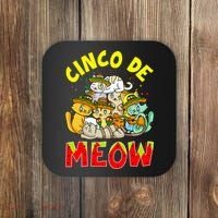Cat Cinco De Meow Mayo Mexican Fiesta Coaster thumb 0