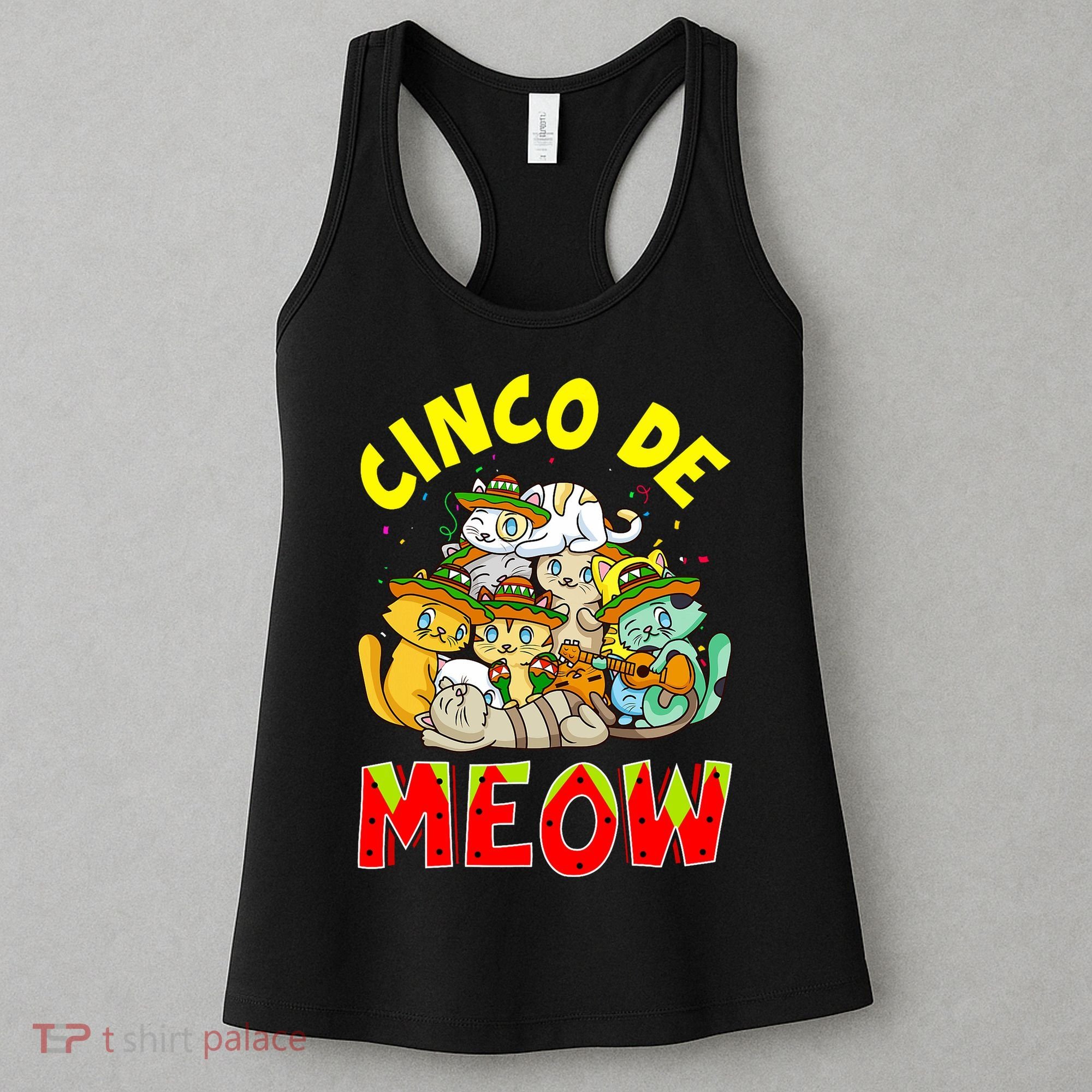 Cat Cinco De Meow Mayo Mexican Fiesta Women's Tank Top