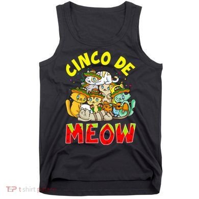 Cat Cinco De Meow Mayo Mexican Fiesta Tank Top