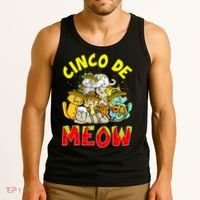 Cat Cinco De Meow Mayo Mexican Fiesta Tank Top thumb 3