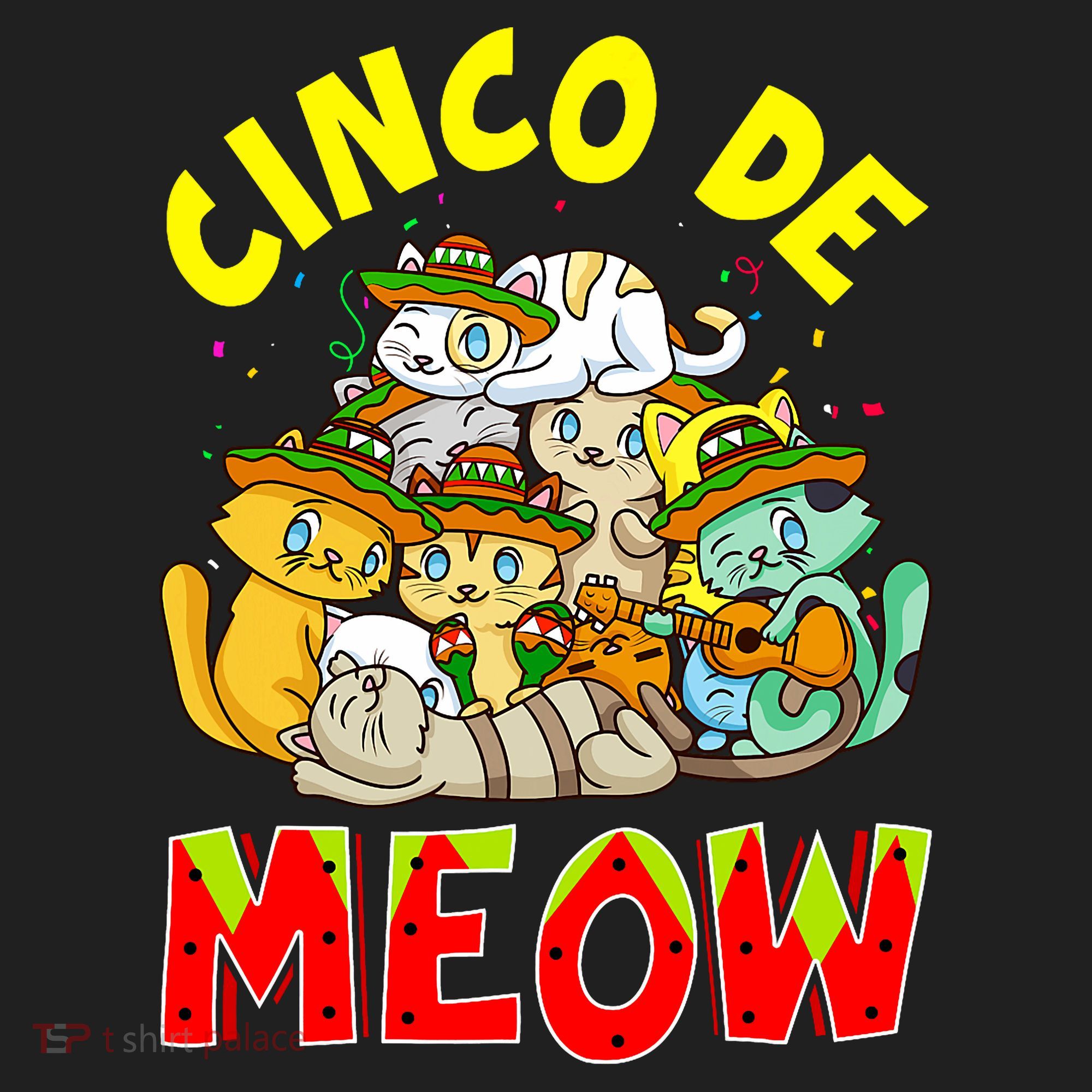 Cat Cinco De Meow Mayo Mexican Fiesta Golf Towel