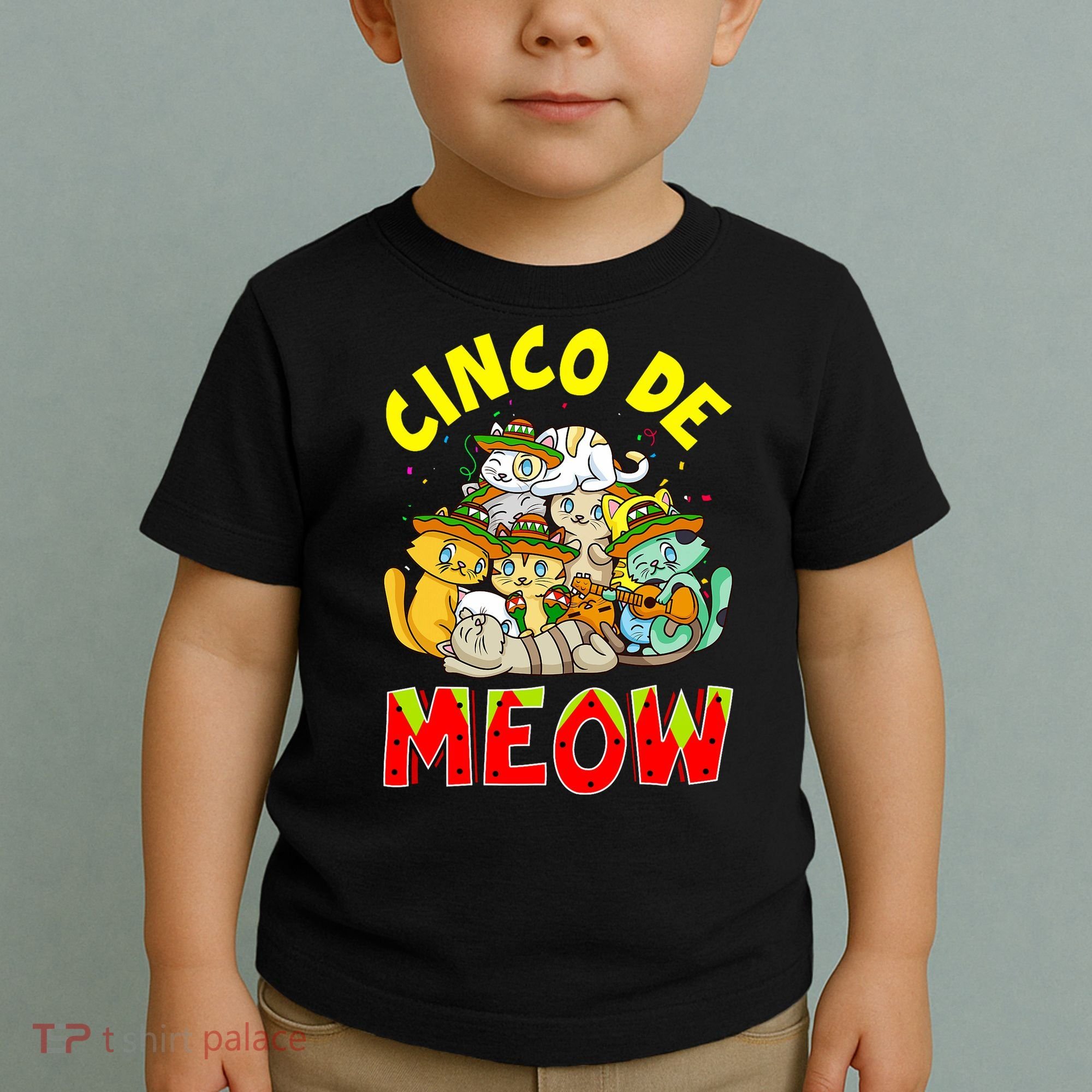 Cat Cinco De Meow Mayo Mexican Fiesta Toddler T-Shirt