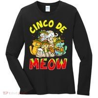 Cat Cinco De Meow Mayo Mexican Fiesta Women's Long Sleeve Shirt thumb 0
