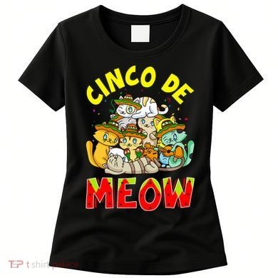 Cat Cinco De Meow Mayo Mexican Fiesta Women's T-Shirt