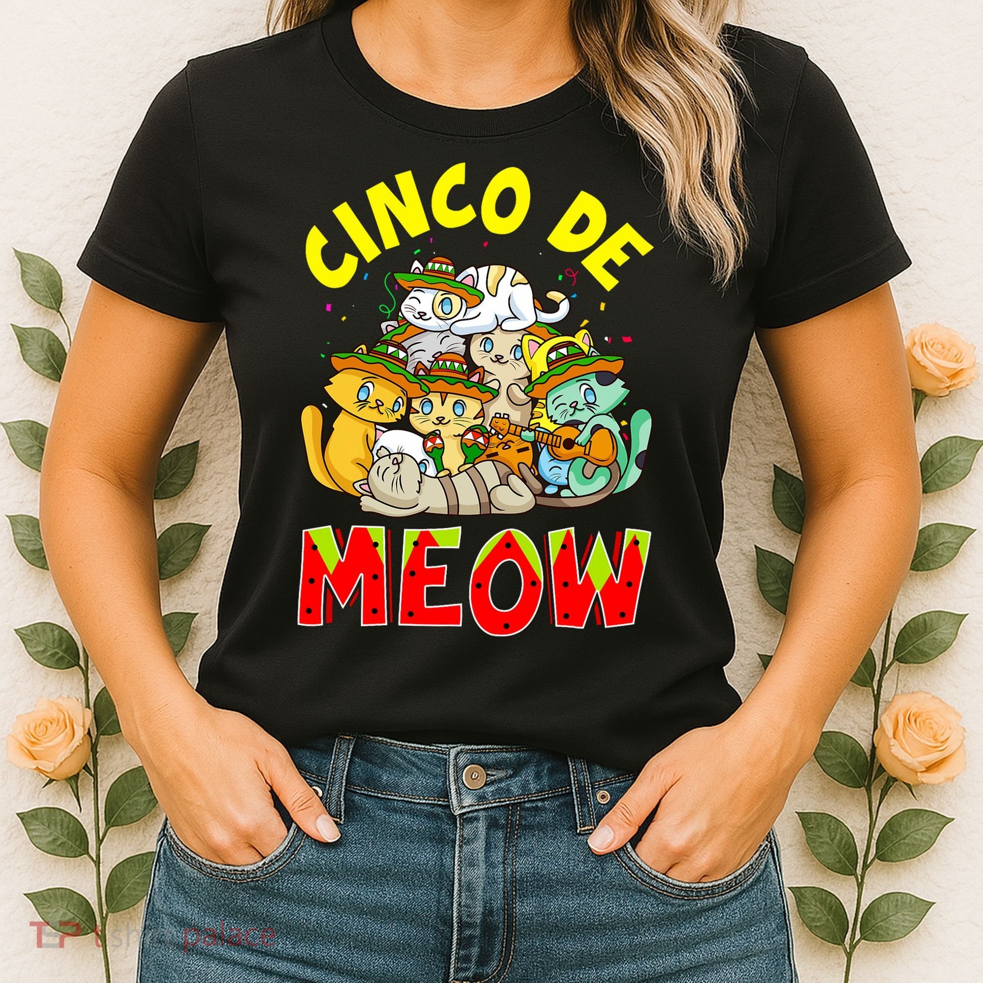 Cat Cinco De Meow Mayo Mexican Fiesta Women's T-Shirt