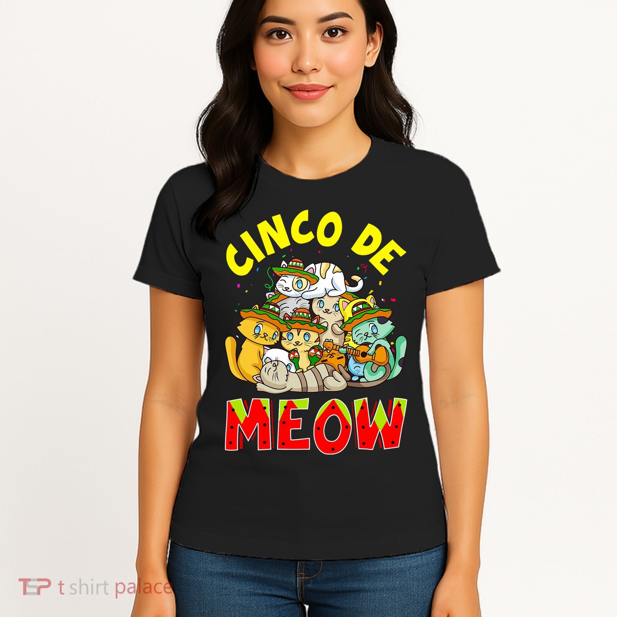 Cat Cinco De Meow Mayo Mexican Fiesta Women's T-Shirt