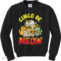 Cat Cinco De Meow Mayo Mexican Fiesta Kids Sweatshirt thumb 0