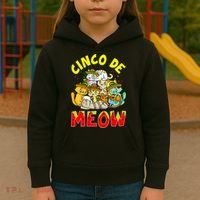 Cat Cinco De Meow Mayo Mexican Fiesta Kids Hoodie thumb 3