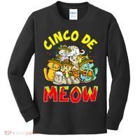 Cat Cinco De Meow Mayo Mexican Fiesta Kids Long Sleeve Shirt thumb 0