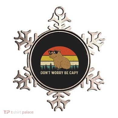 Cool Capybara Don't Worry Be Cappy Vintage Funny Rodent Meme Ornament