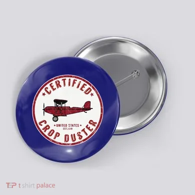 Certified Crop Duster Planes And Aerial Button