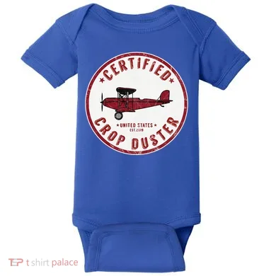 Certified Crop Duster Planes And Aerial Baby Bodysuit