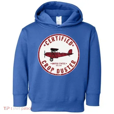 Certified Crop Duster Planes And Aerial Toddler Hoodie