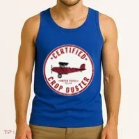 Certified Crop Duster Planes And Aerial Tank Top thumb 3