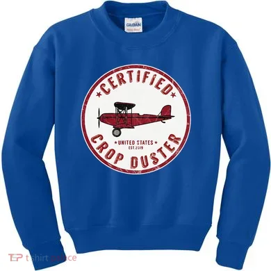 Certified Crop Duster Planes And Aerial Kids Sweatshirt