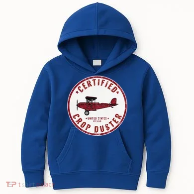 Certified Crop Duster Planes And Aerial Kids Hoodie