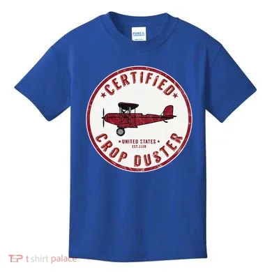 Certified Crop Duster Planes And Aerial Kids T-Shirt