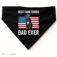 Cane Corso Dad USA American Flag Cane Corso Dog Lover Owner USA-Made Doggie Bandana thumb 0