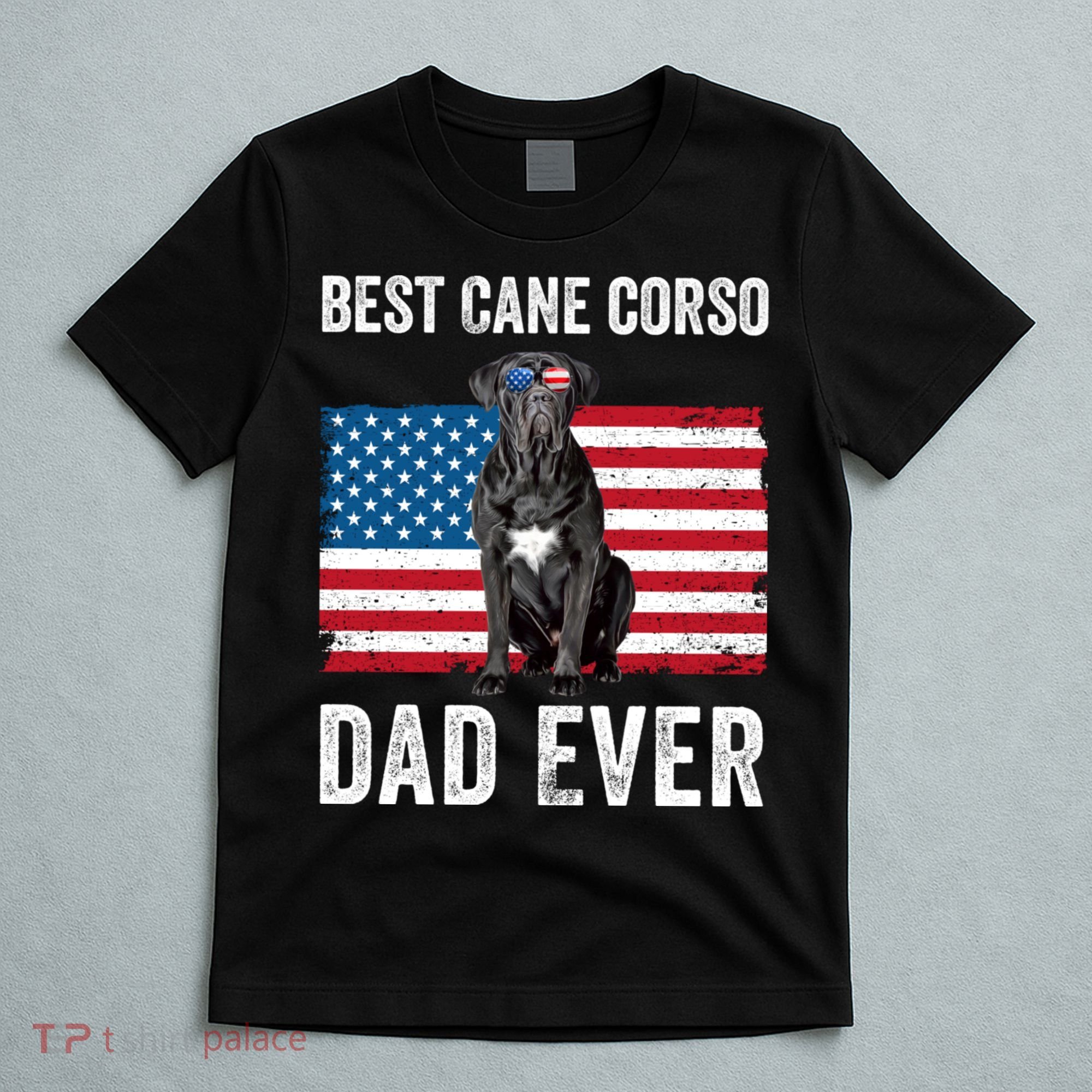 Cane Corso Dad USA American Flag Cane Corso Dog Lover Owner T-Shirt