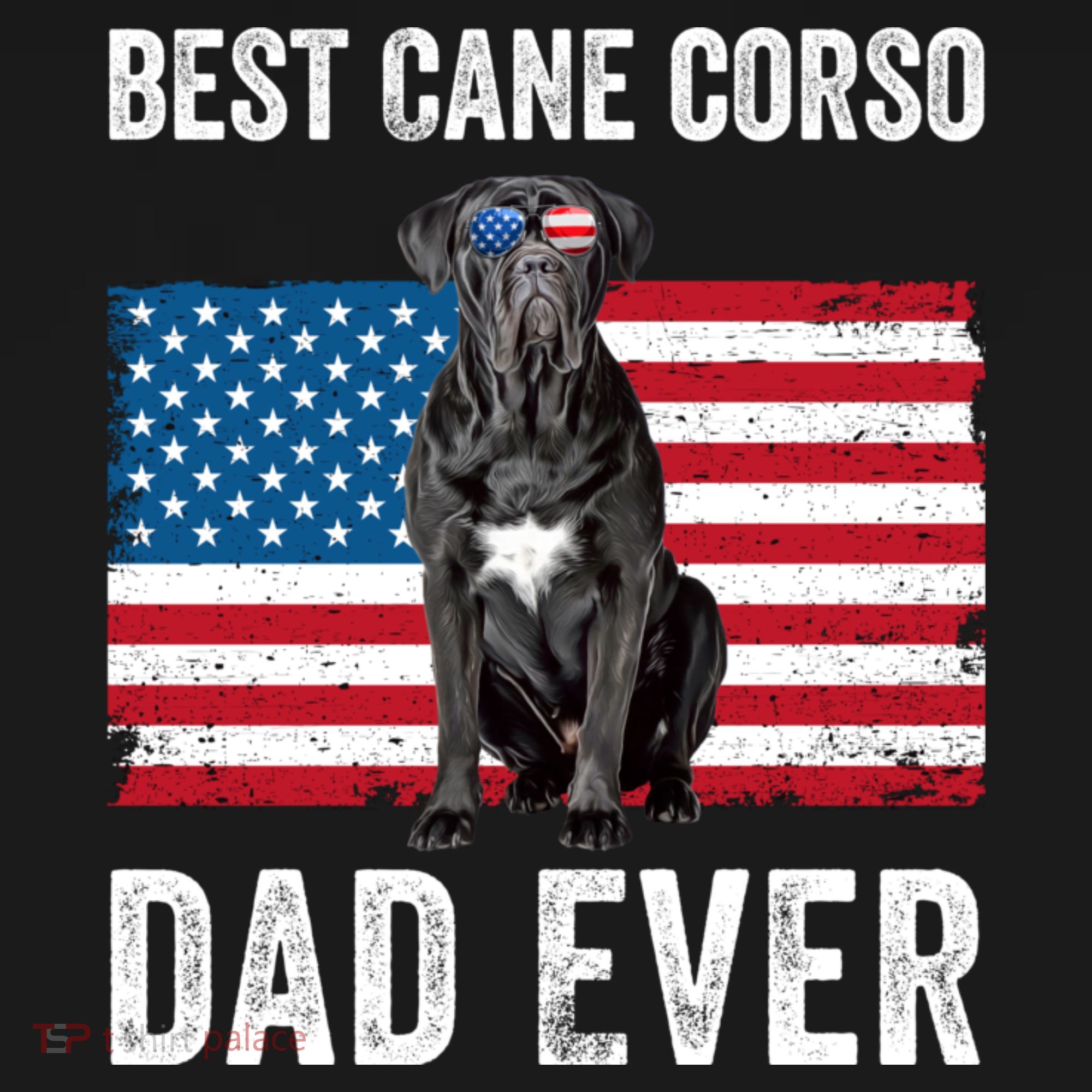 Cane Corso Dad USA American Flag Cane Corso Dog Lover Owner T-Shirt