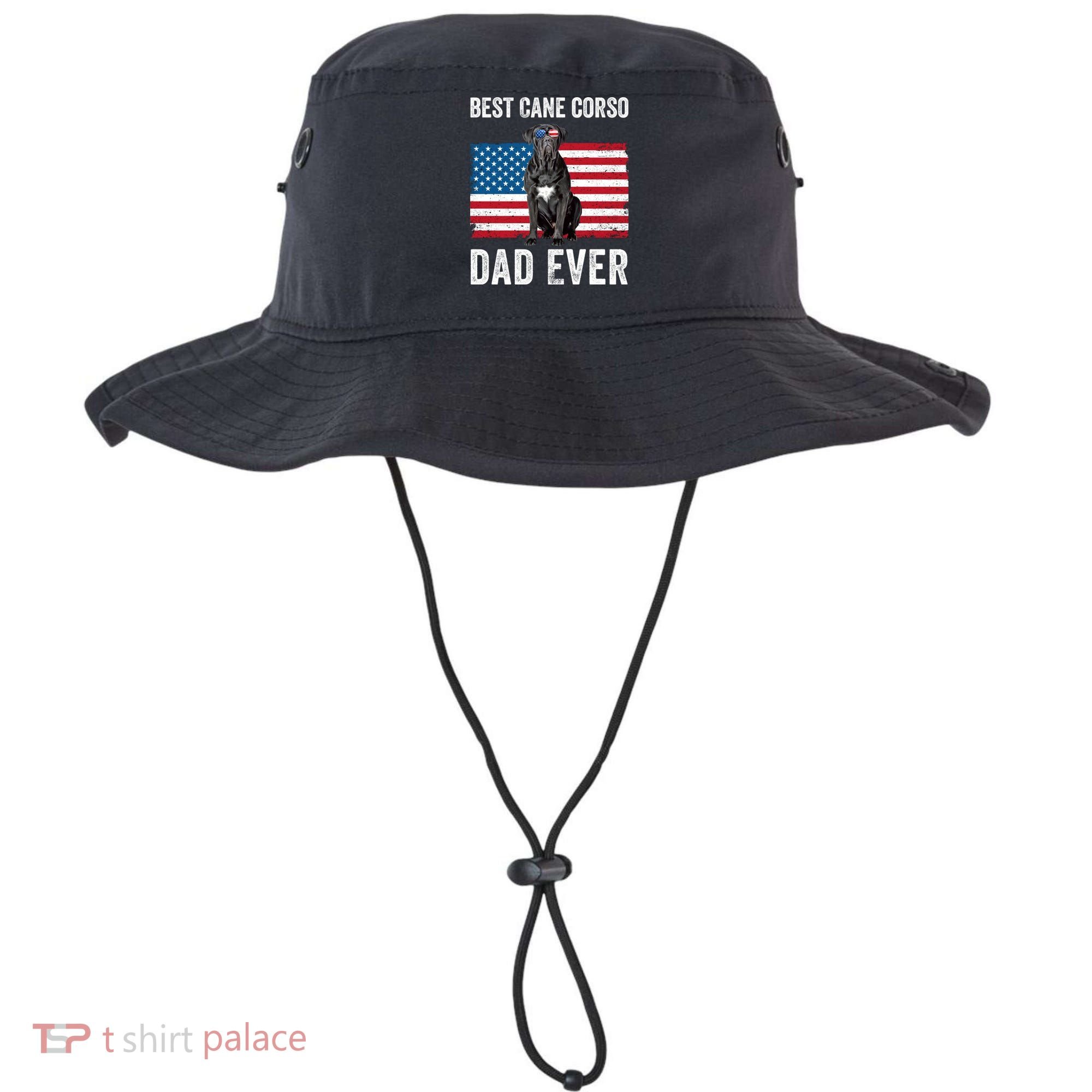 Cane Corso Dad USA American Flag Cane Corso Dog Lover Owner Bucket Hat