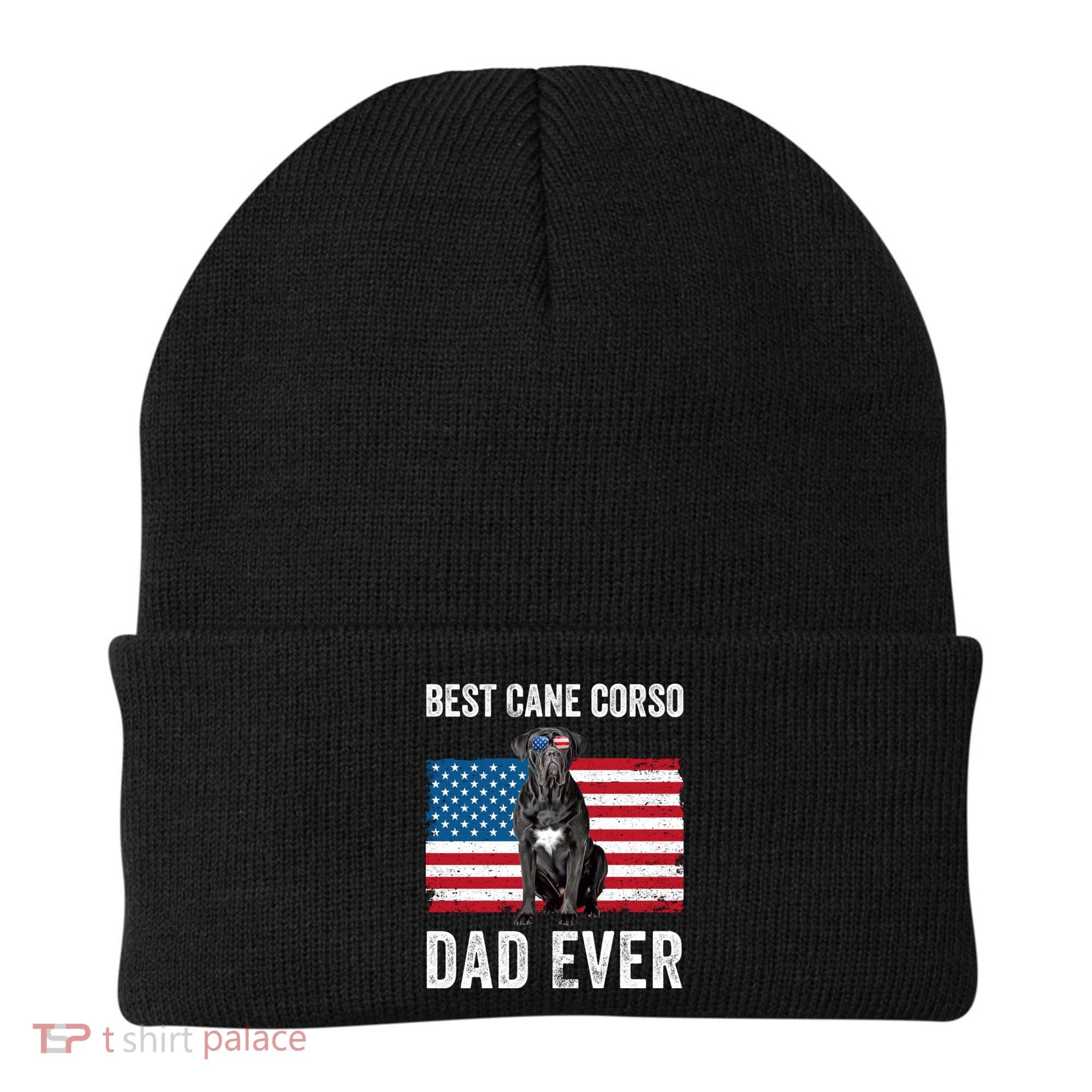 Cane Corso Dad USA American Flag Cane Corso Dog Lover Owner Beanie