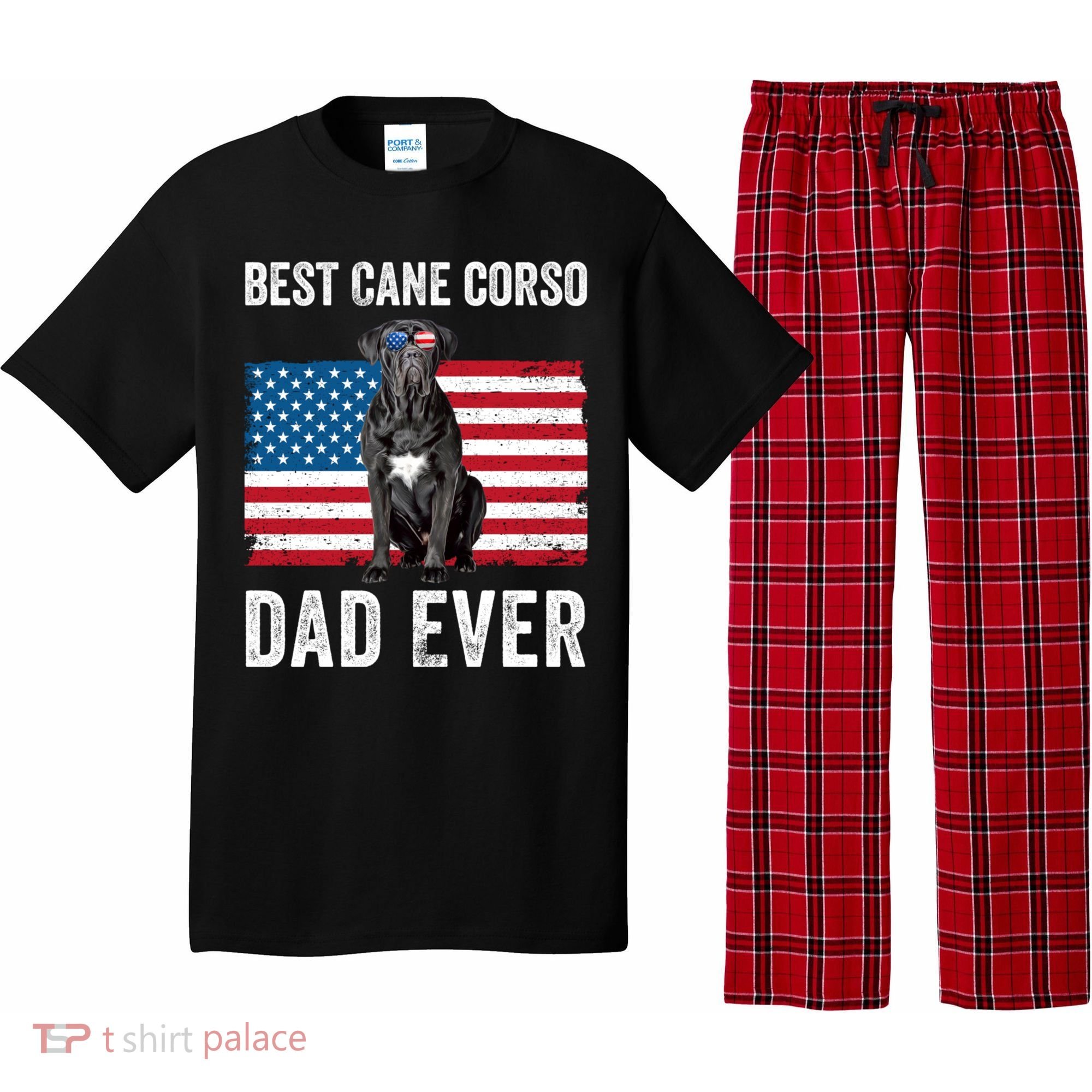 Cane Corso Dad USA American Flag Cane Corso Dog Lover Owner Pajama Set