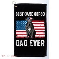 Cane Corso Dad USA American Flag Cane Corso Dog Lover Owner Golf Towel thumb 0