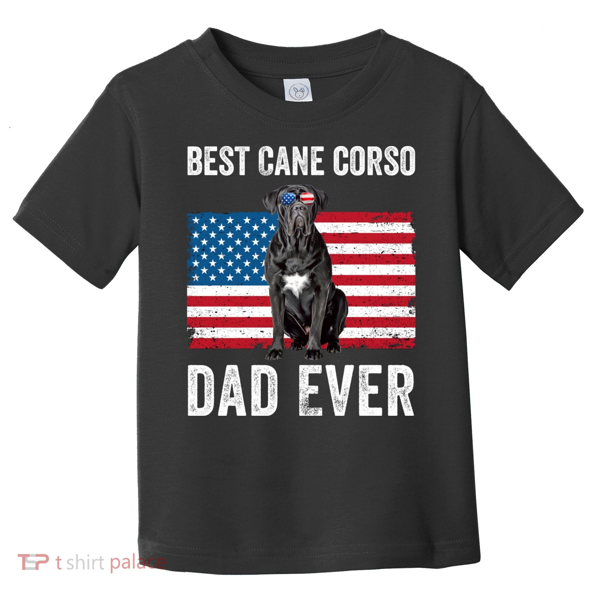 Cane Corso Dad USA American Flag Cane Corso Dog Lover Owner Toddler T-Shirt