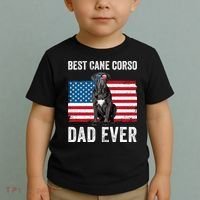 Cane Corso Dad USA American Flag Cane Corso Dog Lover Owner Toddler T-Shirt thumb 2