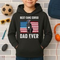 Cane Corso Dad USA American Flag Cane Corso Dog Lover Owner Kids Hoodie thumb 2