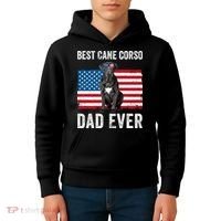 Cane Corso Dad USA American Flag Cane Corso Dog Lover Owner Kids Hoodie thumb 4