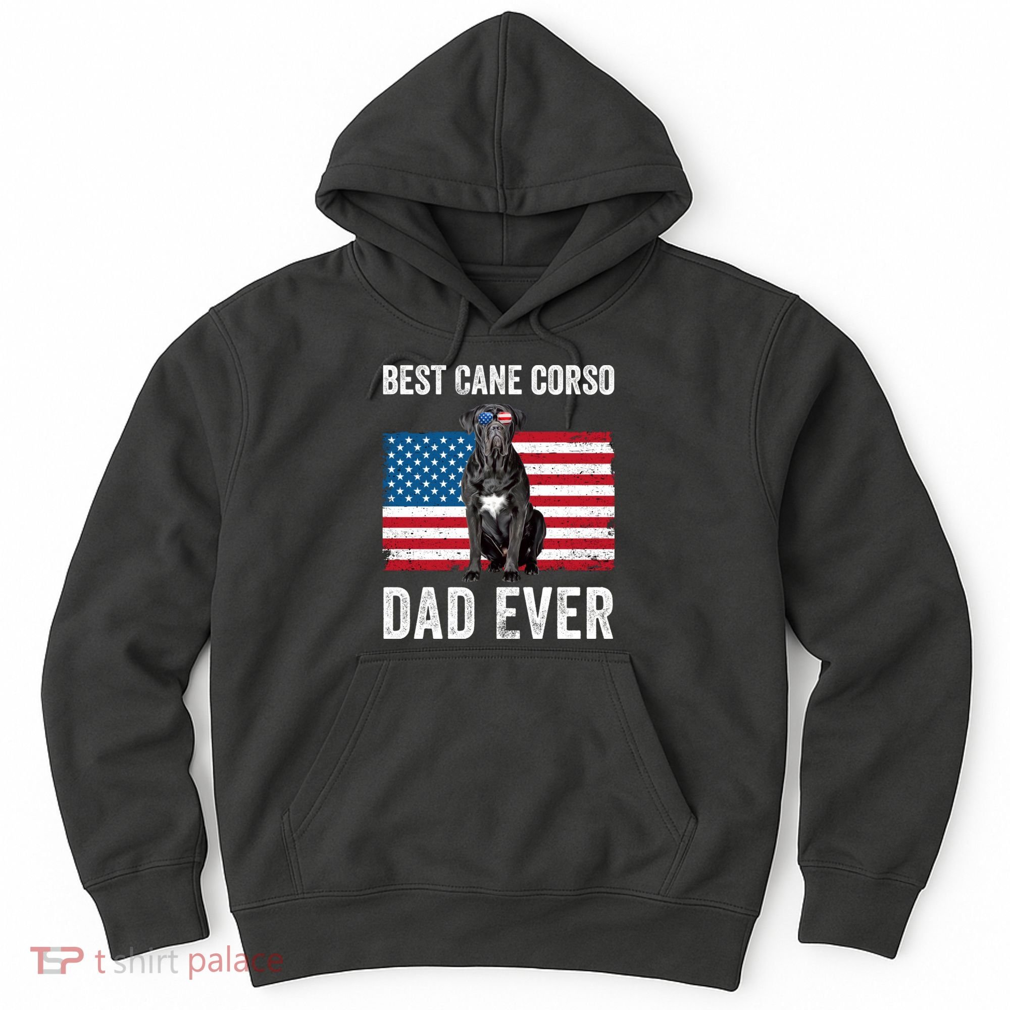 Cane Corso Dad USA American Flag Cane Corso Dog Lover Owner Hoodie