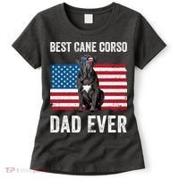 Cane Corso Dad USA American Flag Cane Corso Dog Lover Owner Women's T-Shirt thumb 0