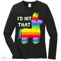 Costume Cinco De Mayo Funny Ideas I'd Hit That Pinata Women's Long Sleeve Shirt thumb 0
