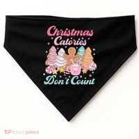 Christmas Calories Dont Count Funny Holiday USA-Made Doggie Bandana thumb 0