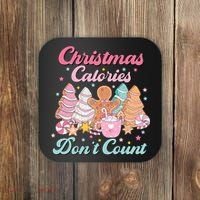 Christmas Calories Dont Count Funny Holiday Coaster thumb 0