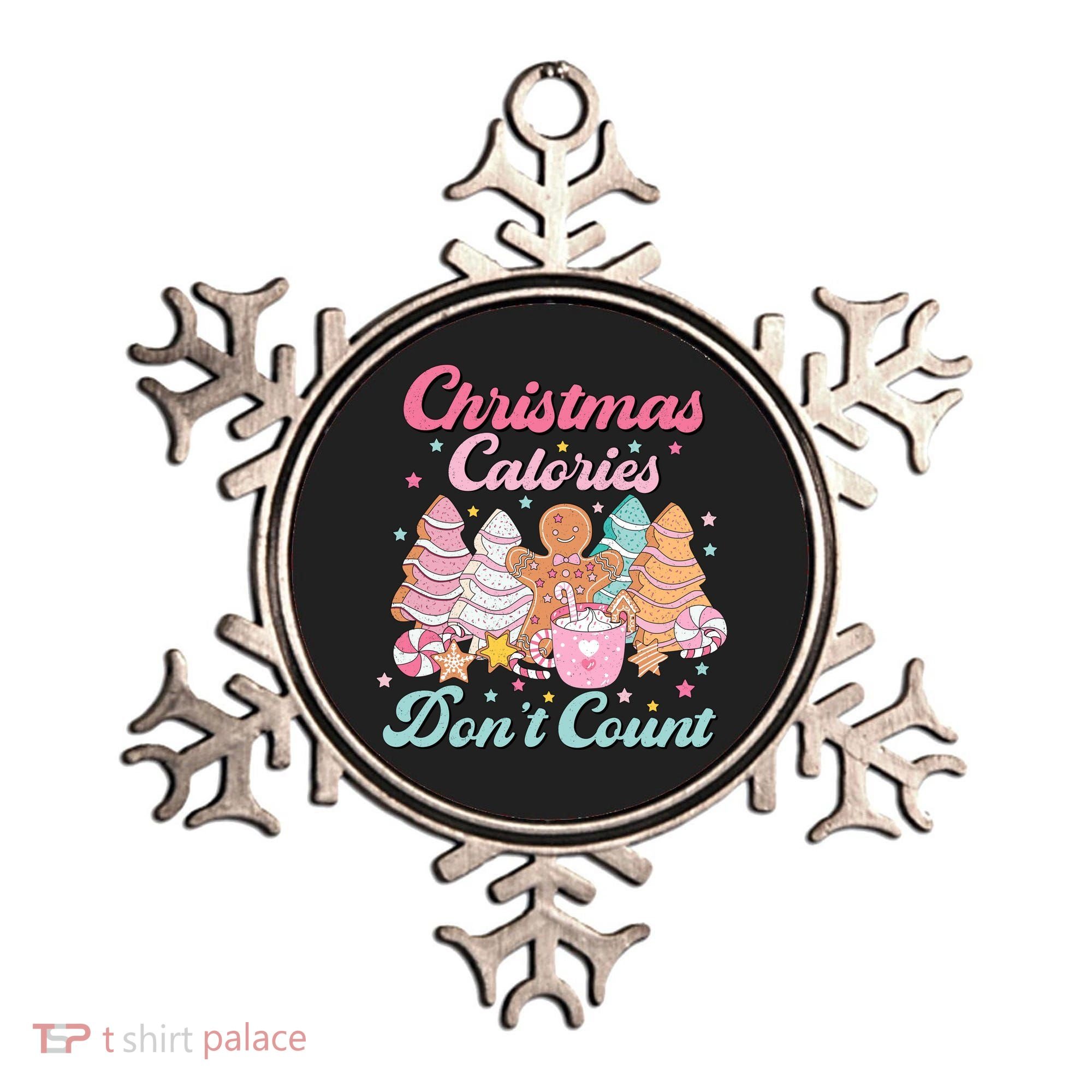 Christmas Calories Dont Count Funny Holiday Ornament