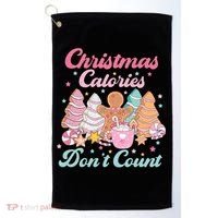 Christmas Calories Dont Count Funny Holiday Golf Towel thumb 0