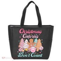 Christmas Calories Dont Count Funny Holiday Tote Bag thumb 0