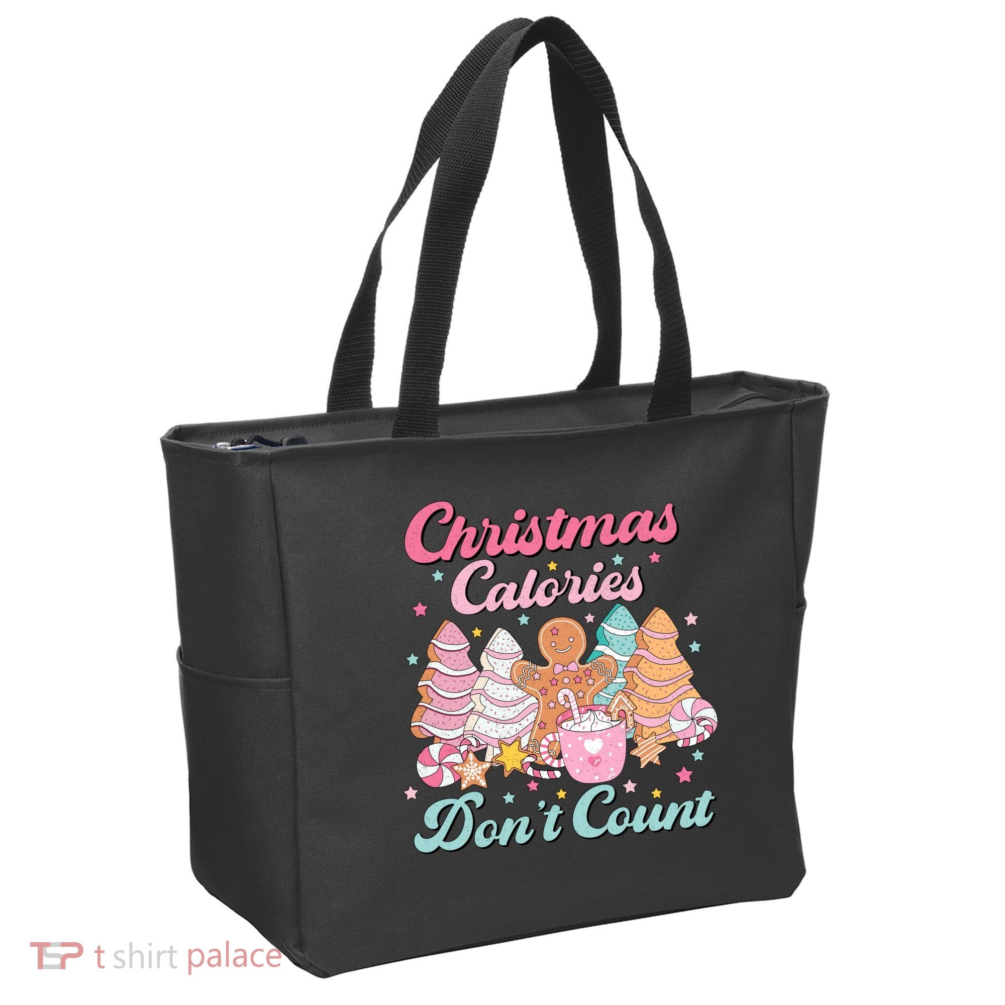 Christmas Calories Dont Count Funny Holiday Tote Bag