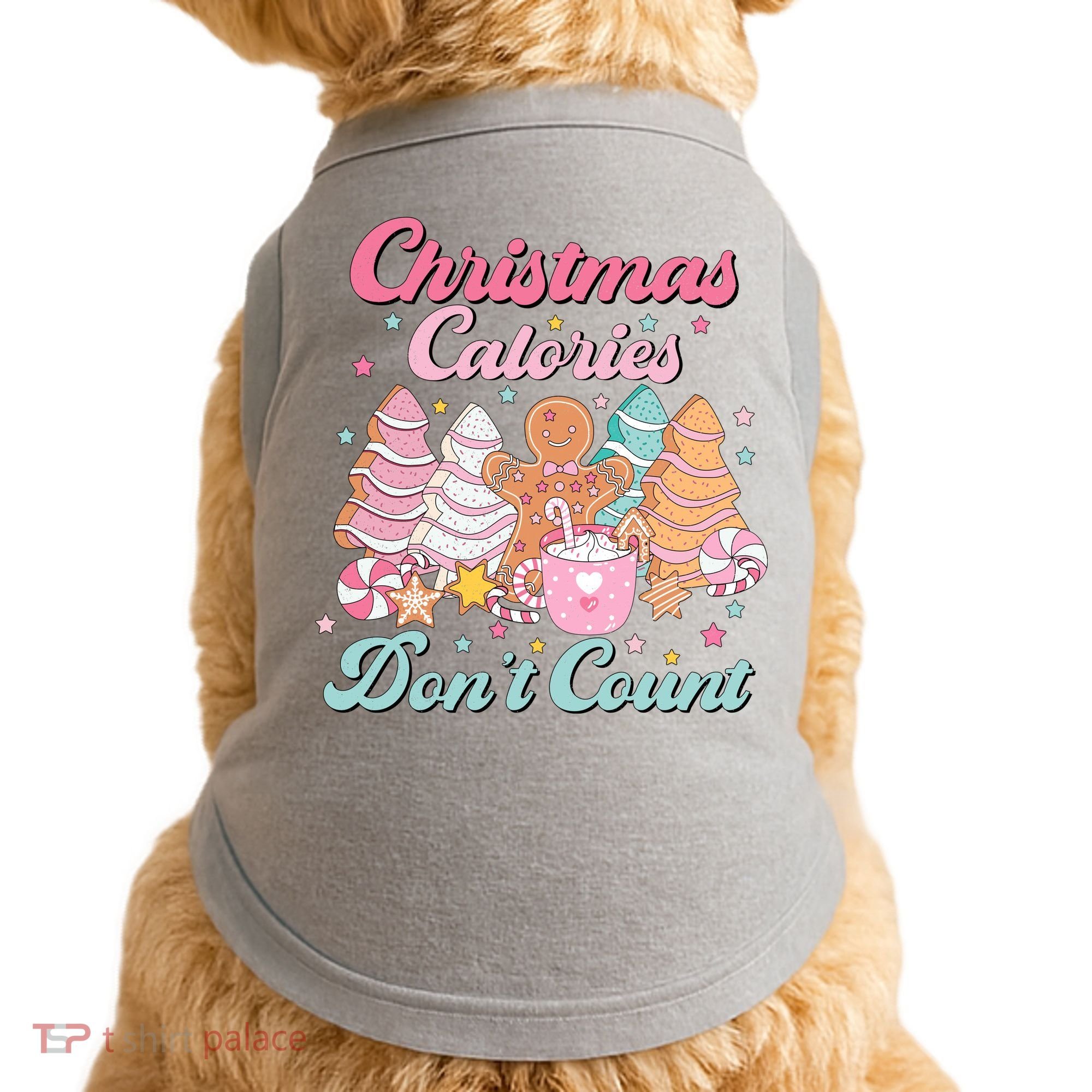 Christmas Calories Dont Count Funny Holiday Doggie Tank